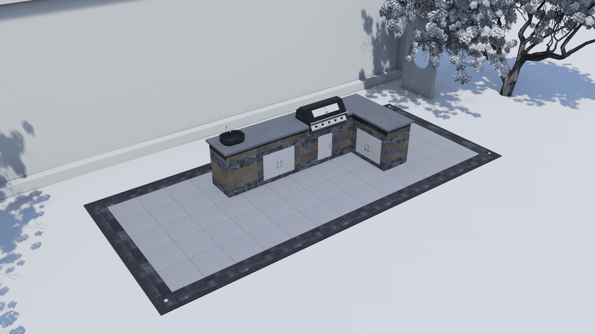 Outdoor Kitchen 4051 - 3.70 x 8.40 m